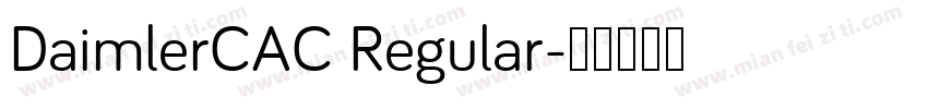 DaimlerCAC Regular字体转换